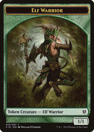 Elf Warrior // Zombie Double-sided Token [Commander 2016 Tokens] | Enigma On Main