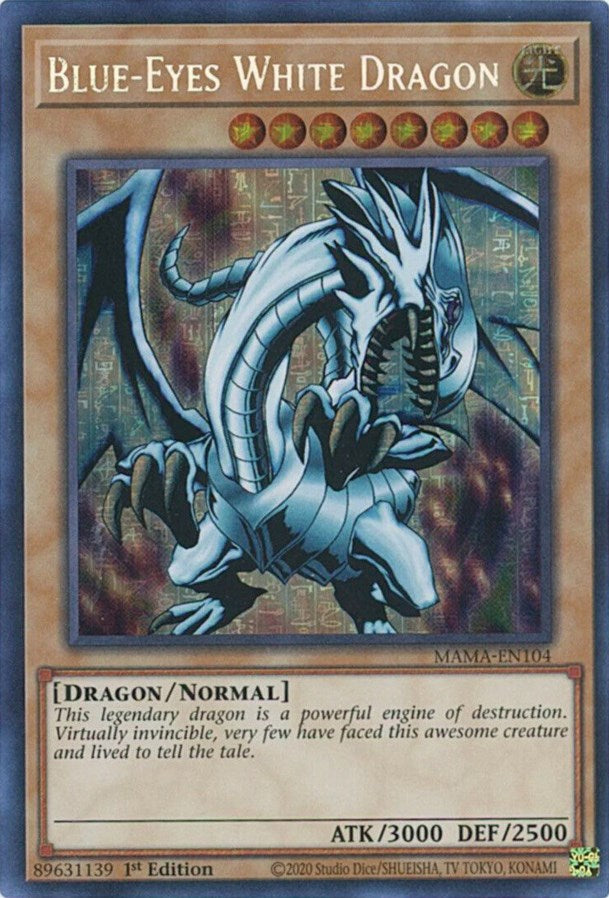 Blue-Eyes White Dragon [MAMA-EN104] Secret Pharaoh's Rare | Enigma On Main