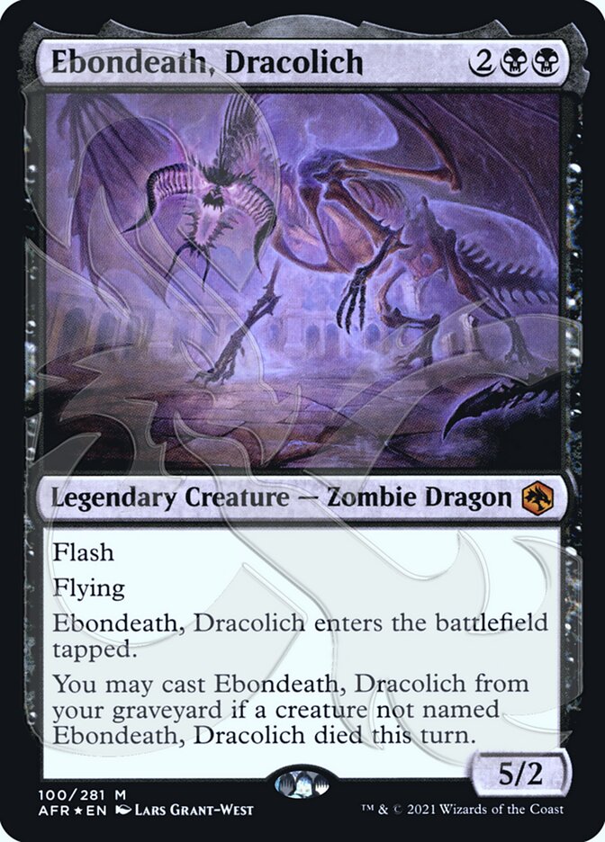 Ebondeath, Dracolich (Ampersand Promo) [Dungeons & Dragons: Adventures in the Forgotten Realms Promos] | Enigma On Main