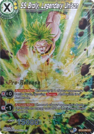 SS Broly, Legendary Unison (BT10-094) [Rise of the Unison Warrior Prerelease Promos] | Enigma On Main