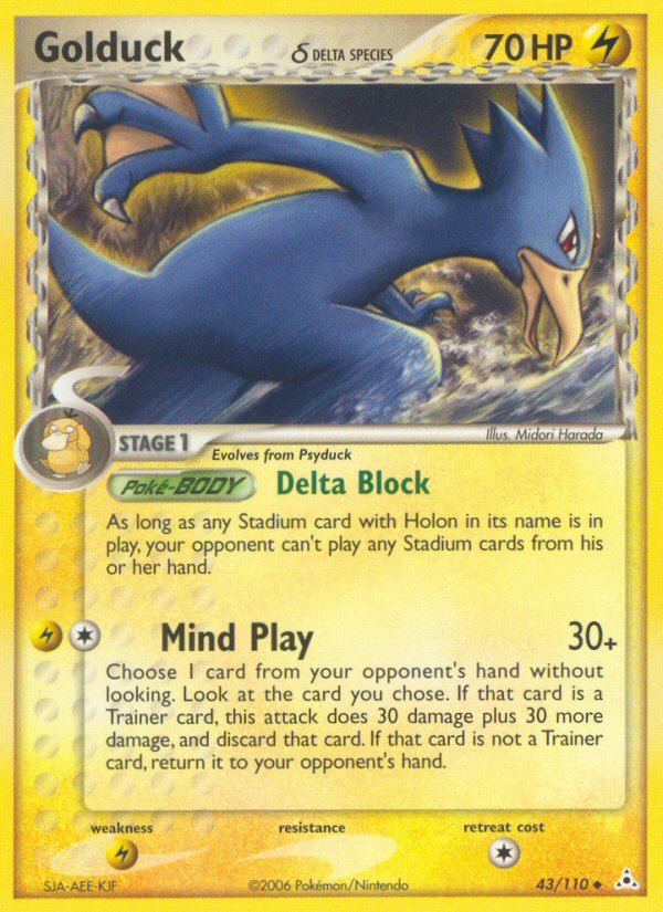 Golduck (43/110) (Delta Species) [EX: Holon Phantoms] | Enigma On Main