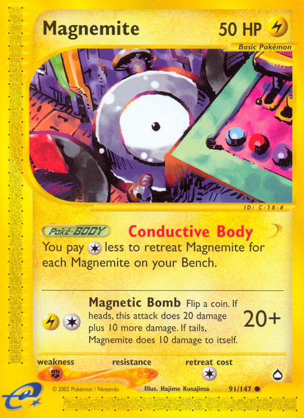 Magnemite (91/147) [Aquapolis] | Enigma On Main