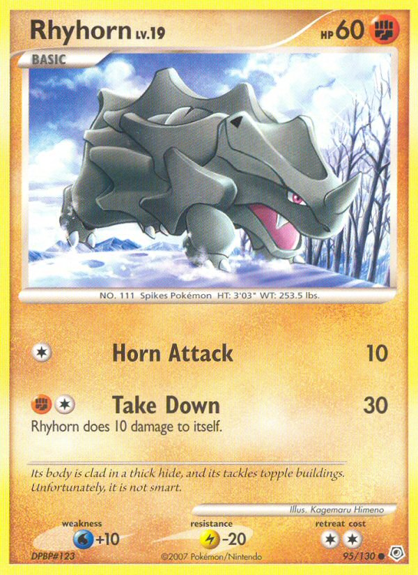 Rhyhorn (95/130) [Diamond & Pearl: Base Set] | Enigma On Main