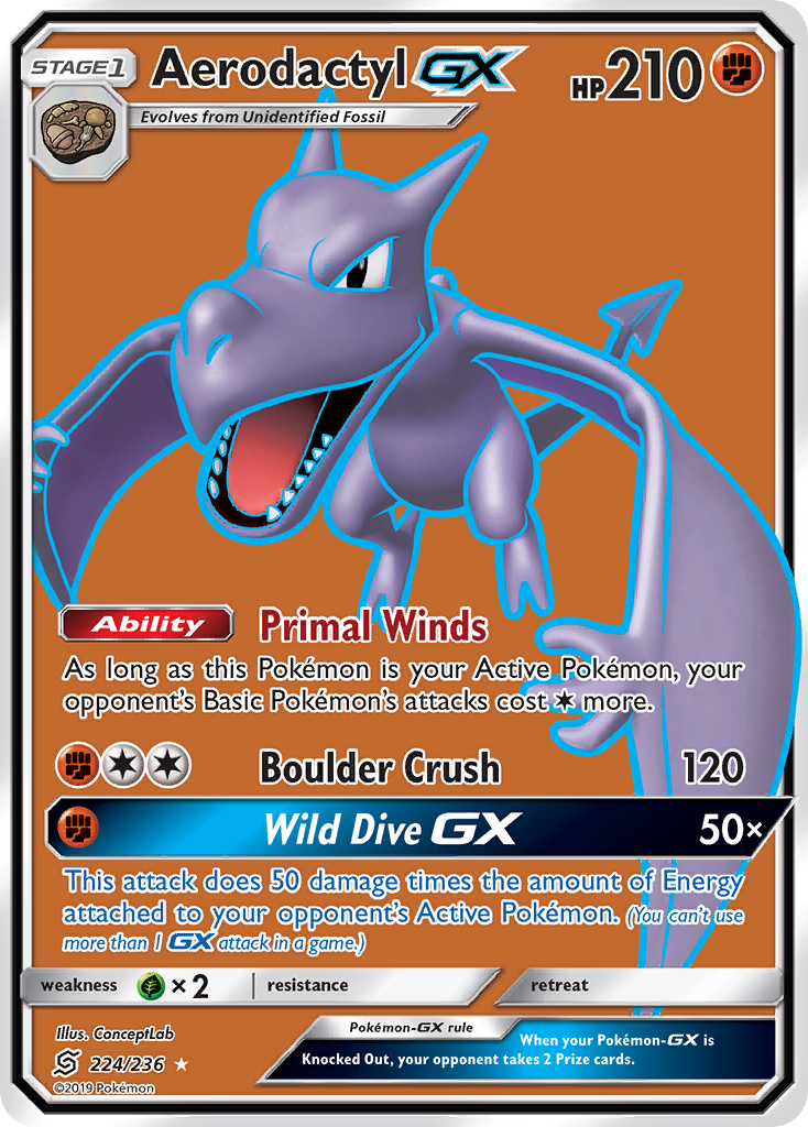 Aerodactyl GX (224/236) [Sun & Moon: Unified Minds] | Enigma On Main