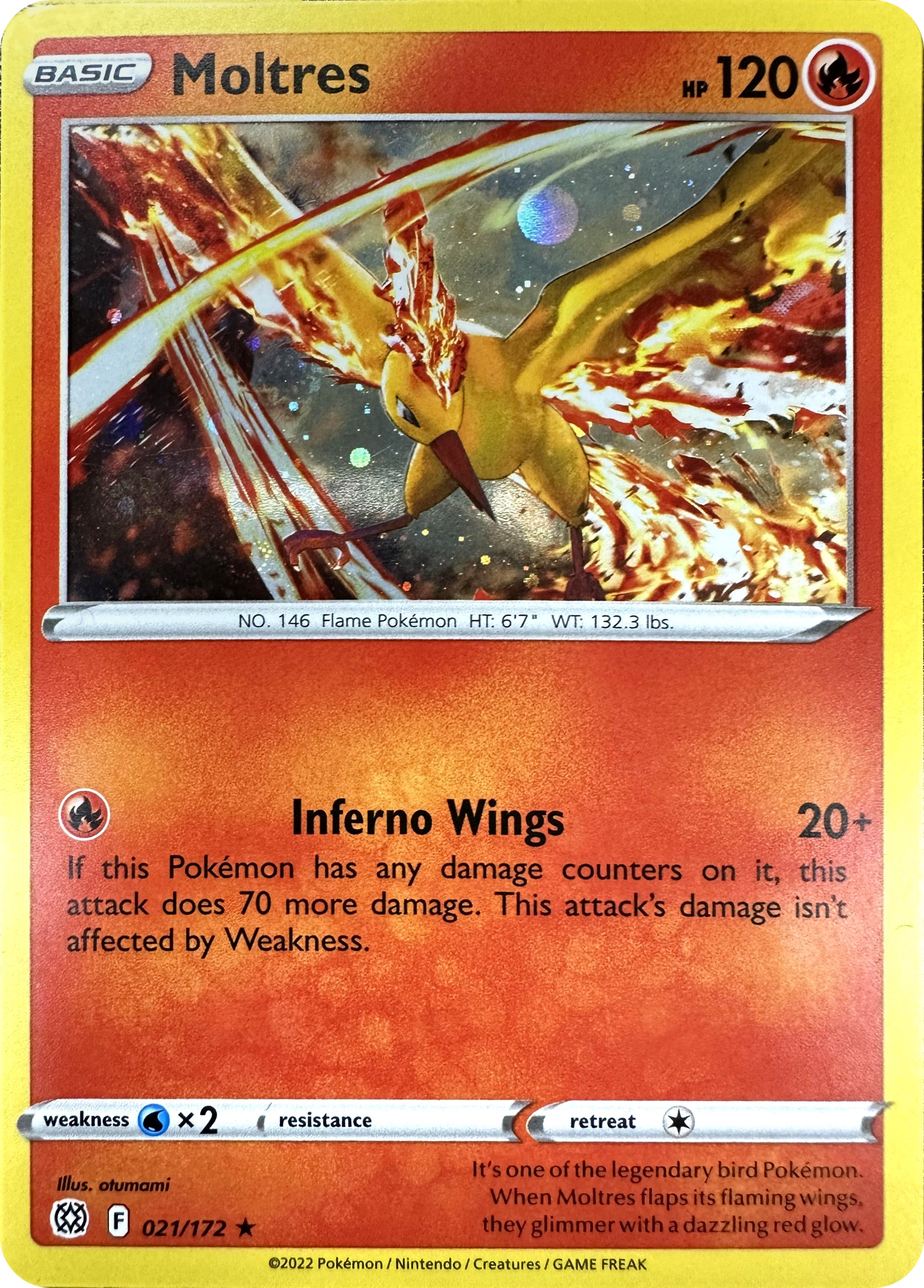 Moltres (021/172) (Cosmos Holo) [Sword & Shield: Brilliant Stars] | Enigma On Main