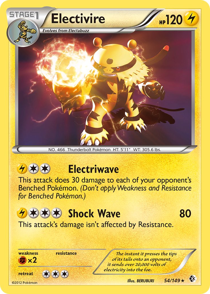 Electivire (54/149) (Theme Deck Exclusive) [Black & White: Boundaries Crossed] | Enigma On Main