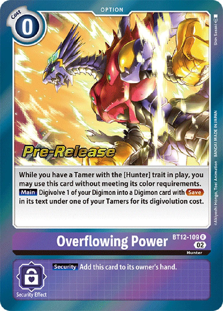 Overflowing Power [BT12-109] [Across Time Pre-Release Cards] | Enigma On Main