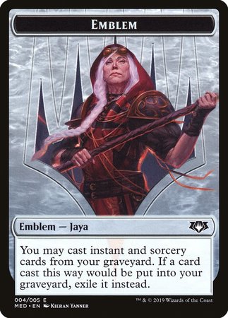 Emblem -  Jaya Ballard [Mythic Edition Tokens] | Enigma On Main