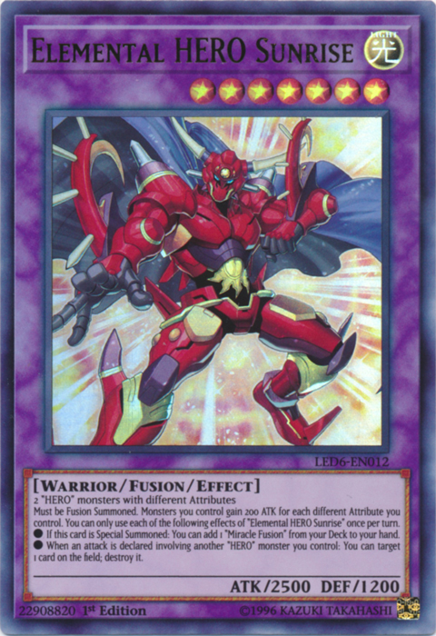 Elemental Hero Sunrise [LED6-EN012] Ultra Rare | Enigma On Main