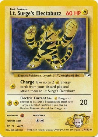 Lt. Surge's Electabuzz (27/132) [Gym Heroes Unlimited] | Enigma On Main