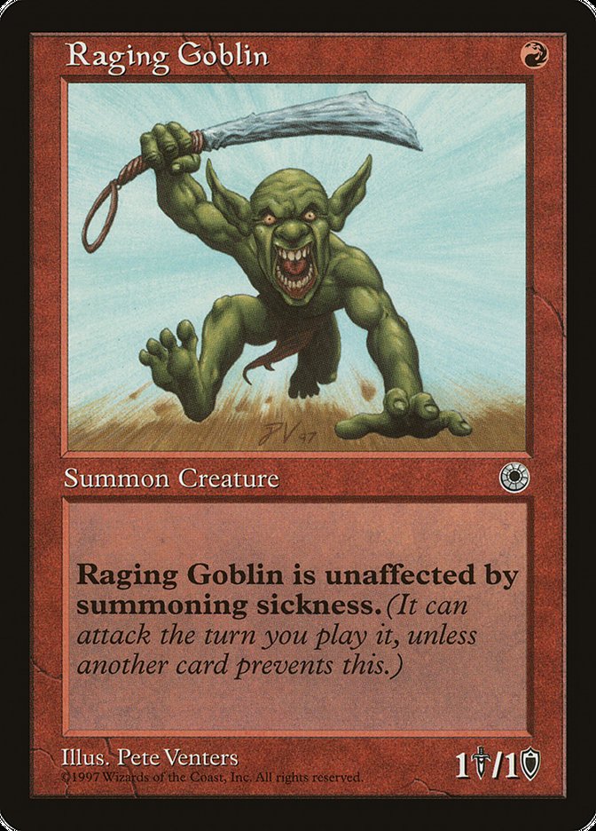 Raging Goblin (No Flavor Text) [Portal] | Enigma On Main