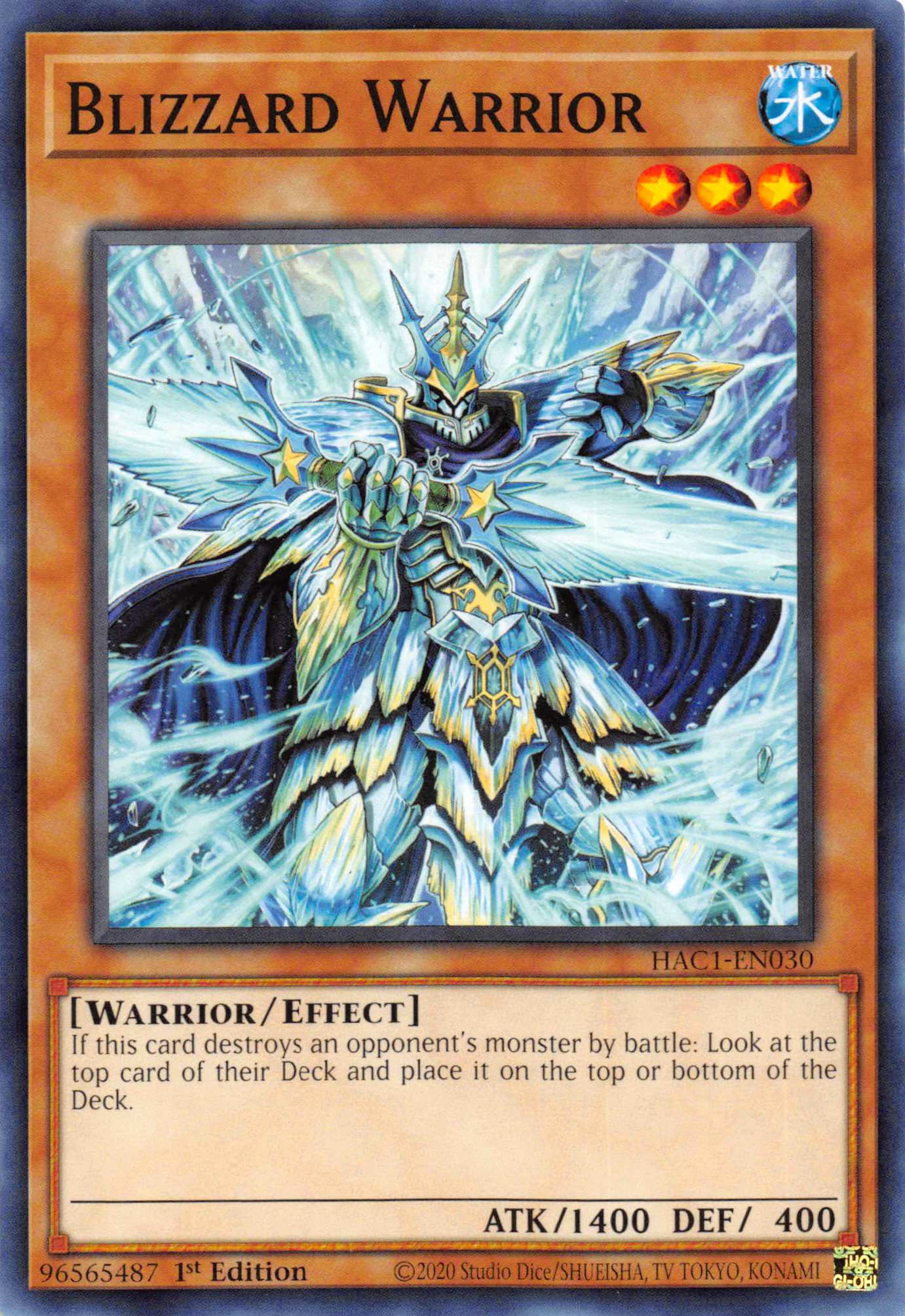 Blizzard Warrior (Duel Terminal) [HAC1-EN030] Parallel Rare | Enigma On Main