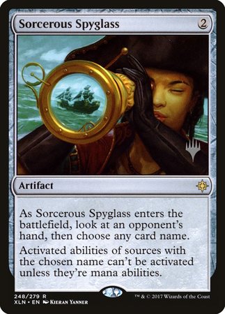 Sorcerous Spyglass [Ixalan Promos] | Enigma On Main