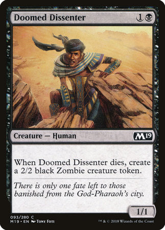 Doomed Dissenter [Core Set 2019] | Enigma On Main