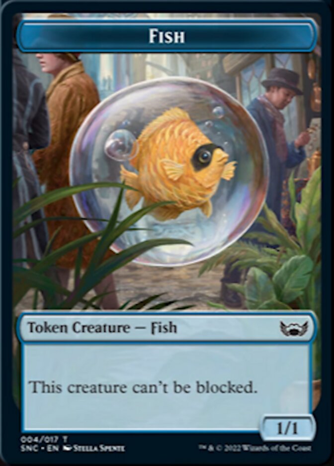 Clue // Fish Double-sided Token [Streets of New Capenna Commander Tokens] | Enigma On Main