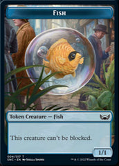 Clue // Fish Double-sided Token [Streets of New Capenna Commander Tokens] | Enigma On Main