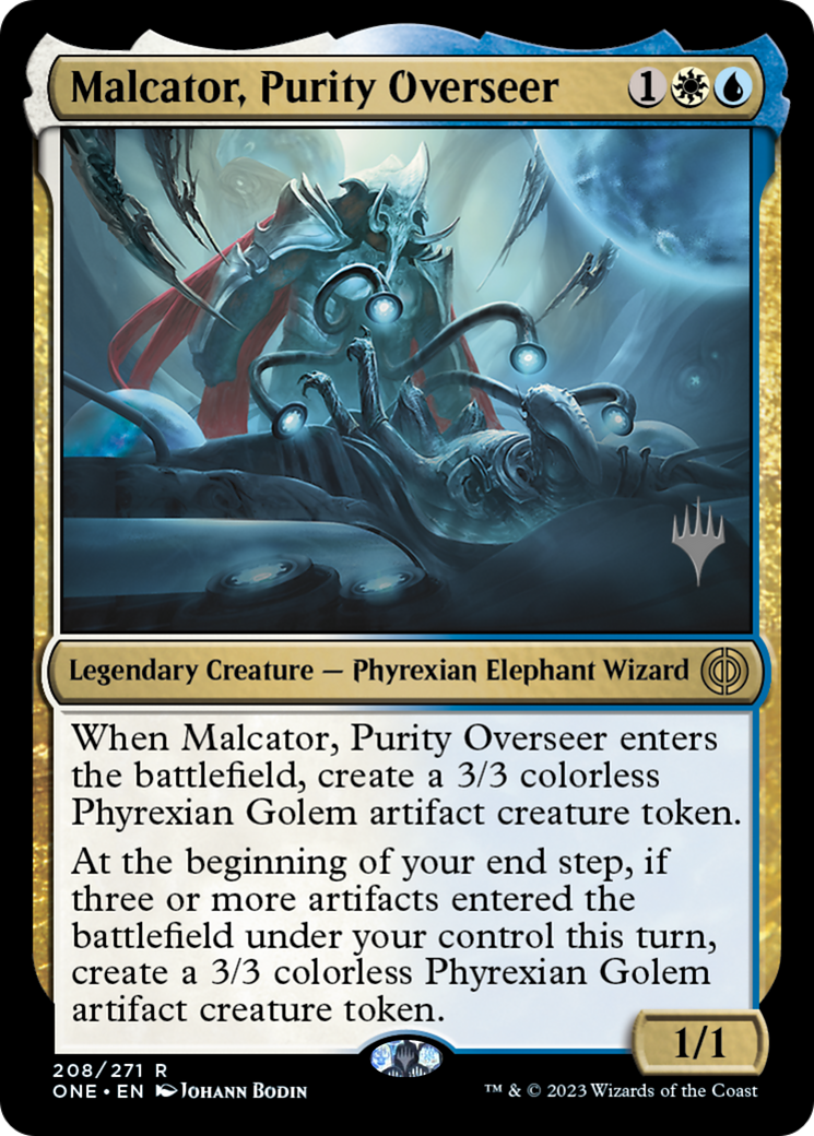 Malcator, Purity Overseer (Promo Pack) [Phyrexia: All Will Be One Promos] | Enigma On Main