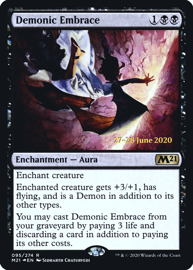 Demonic Embrace  [Core Set 2021 Prerelease Promos] | Enigma On Main