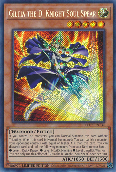 Giltia the D. Knight Soul Spear [LDS3-EN137] Secret Rare | Enigma On Main