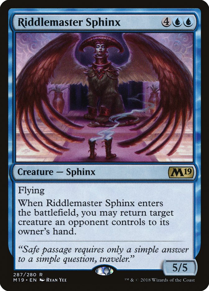 Riddlemaster Sphinx [Core Set 2019] | Enigma On Main