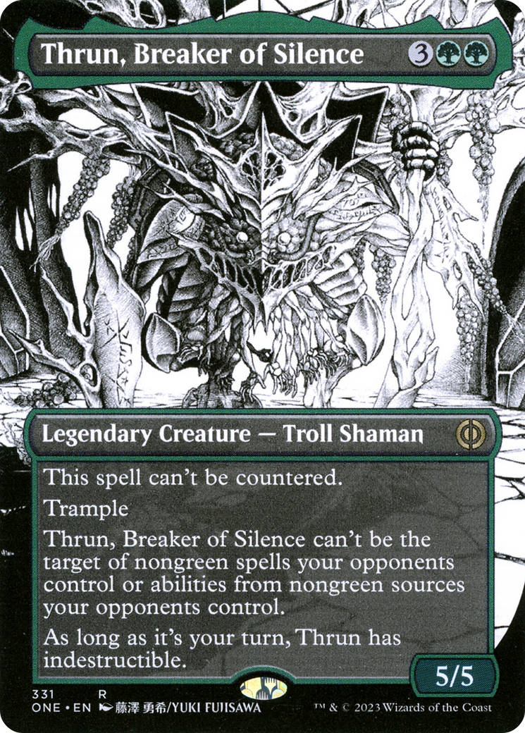 Thrun, Breaker of Silence (Borderless Manga) [Phyrexia: All Will Be One] | Enigma On Main