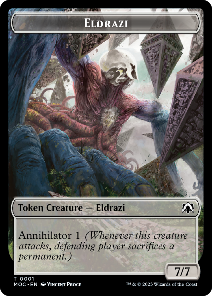 Eldrazi // Angel (4) Double-Sided Token [March of the Machine Commander Tokens] | Enigma On Main