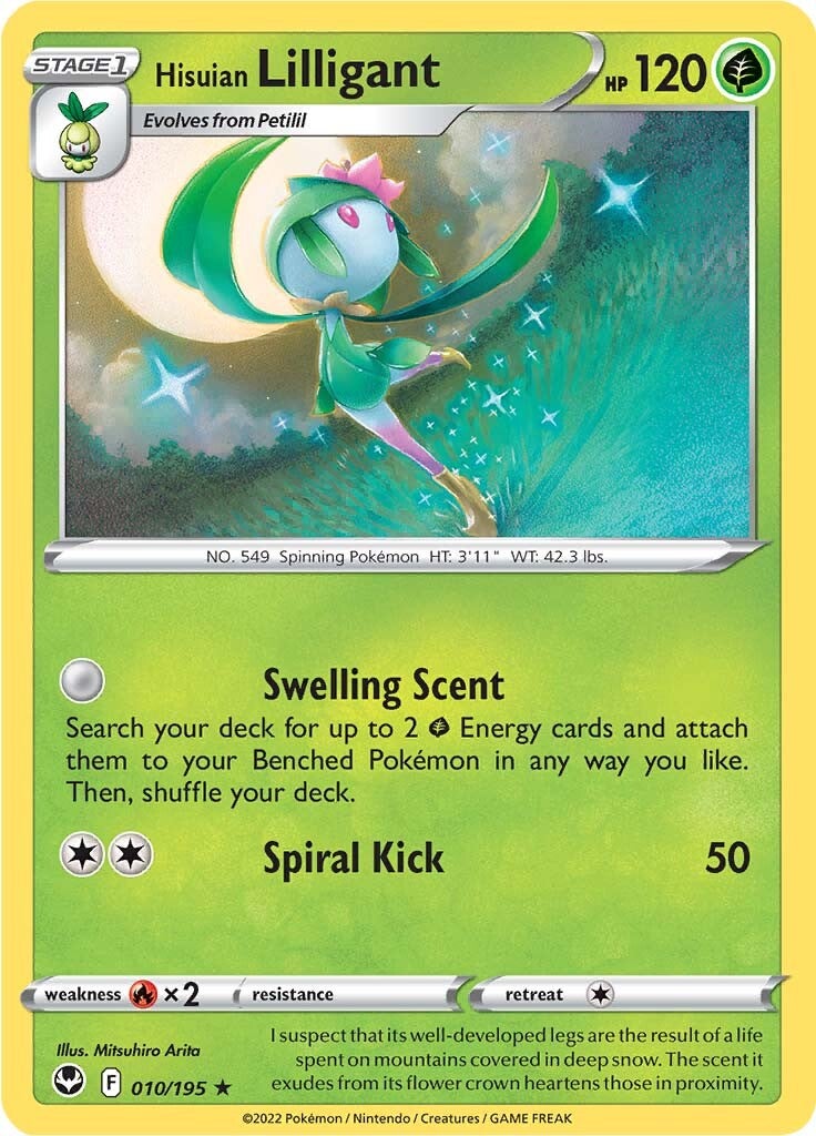 Hisuian Lilligant (010/195) [Sword & Shield: Silver Tempest] | Enigma On Main