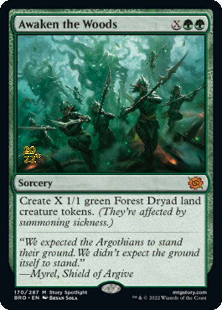 Awaken the Woods [The Brothers' War: Prerelease Promos] | Enigma On Main