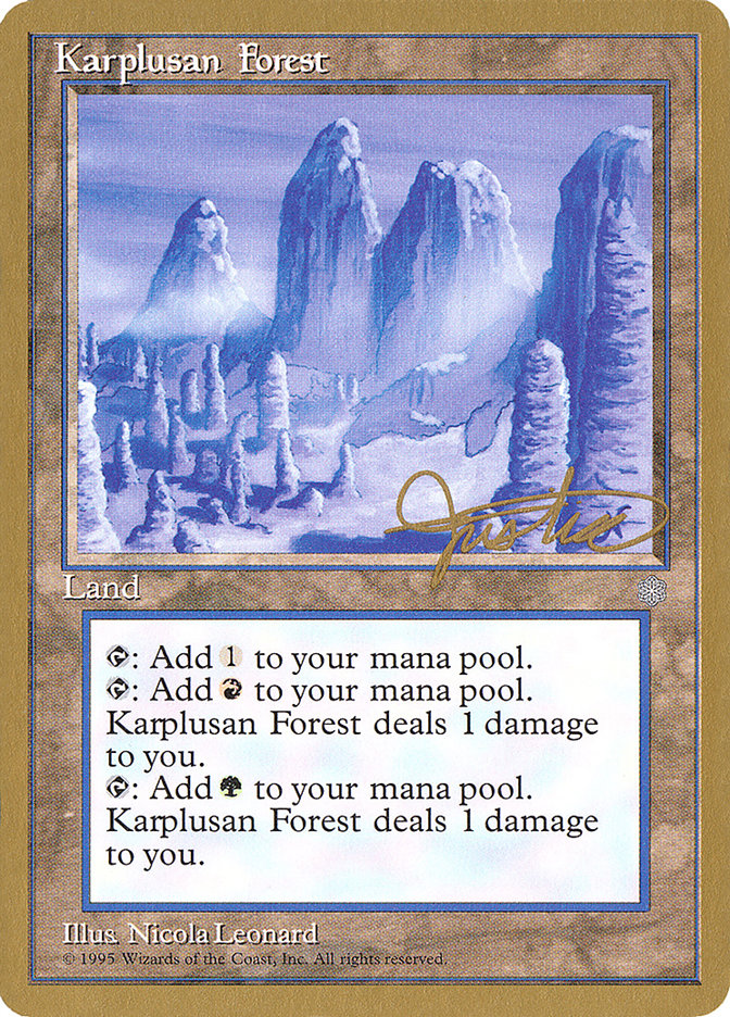 Karplusan Forest (Mark Justice) [Pro Tour Collector Set] | Enigma On Main