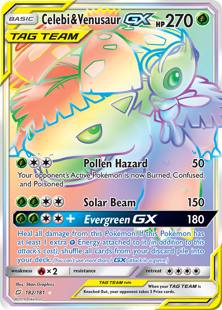 Celebi & Venusaur GX (182/181) [Sun & Moon: Team Up] | Enigma On Main