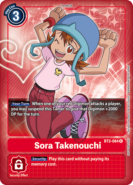 Sora Takenouchi [BT2-084] (Buy-A-Box Promo) [Release Special Booster Ver.1.0 Promos] | Enigma On Main