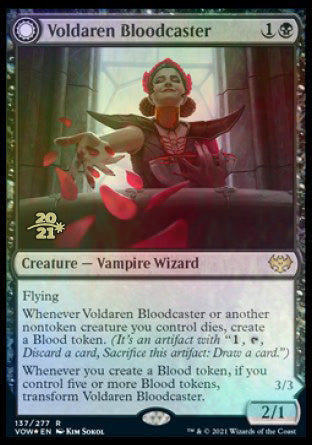 Voldaren Bloodcaster // Bloodbat Summoner [Innistrad: Crimson Vow Prerelease Promos] | Enigma On Main