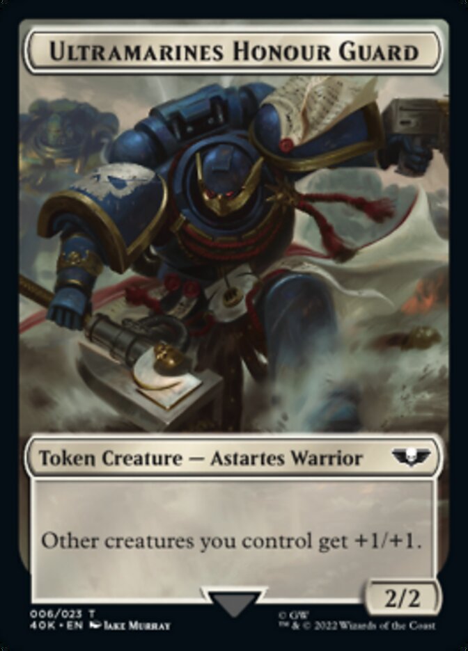 Soldier (003) // Ultramarines Honour Guard Double-sided Token (Surge Foil) [Universes Beyond: Warhammer 40,000 Tokens] | Enigma On Main