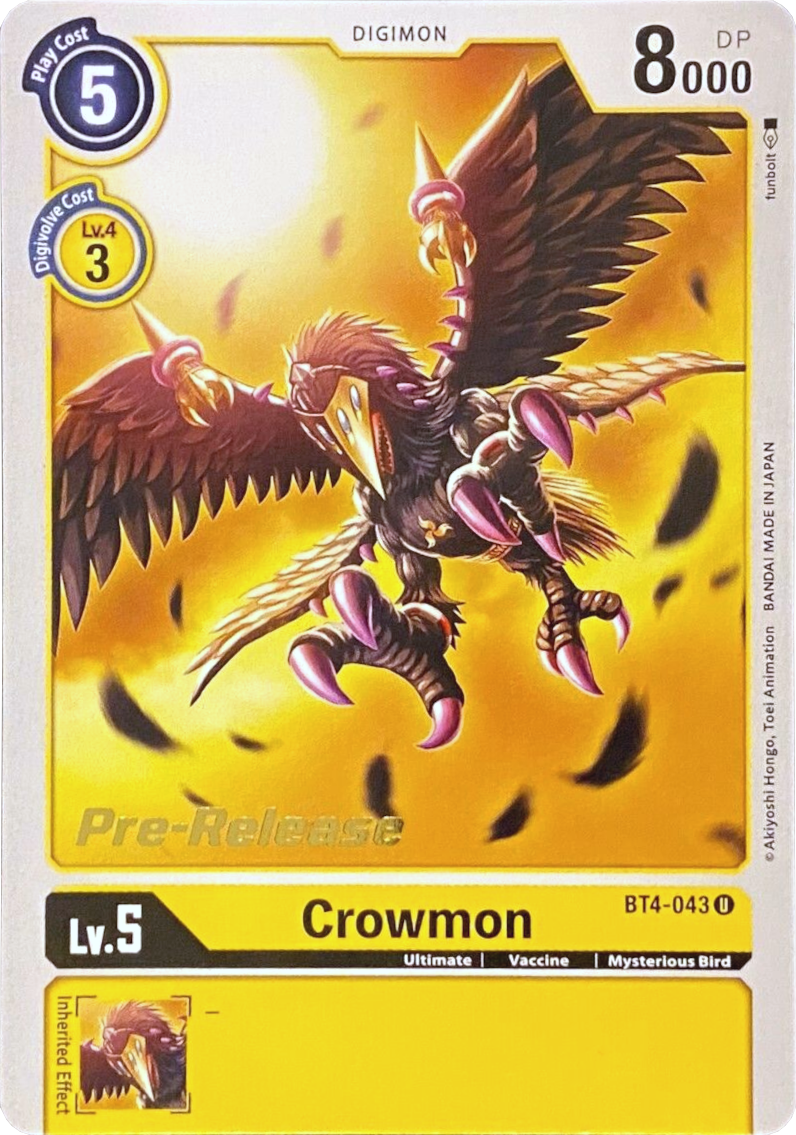 Crowmon [BT4-043] [Great Legend Pre-Release Promos] | Enigma On Main