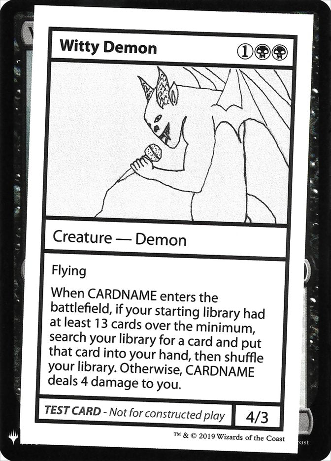 Witty Demon [Mystery Booster Playtest Cards] | Enigma On Main