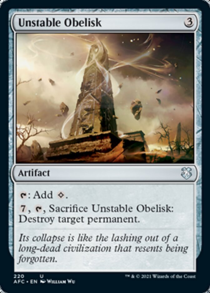 Unstable Obelisk [Dungeons & Dragons: Adventures in the Forgotten Realms Commander] | Enigma On Main