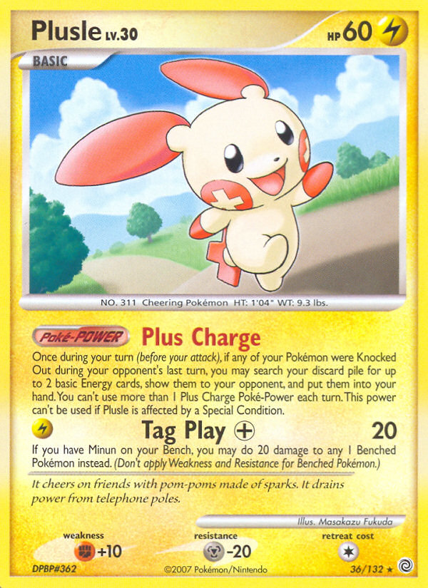 Plusle (36/132) [Diamond & Pearl: Secret Wonders] | Enigma On Main