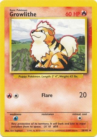 Growlithe (28/102) [Base Set Unlimited] | Enigma On Main
