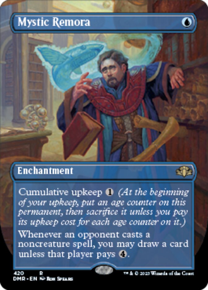 Mystic Remora (Borderless Alternate Art) [Dominaria Remastered] | Enigma On Main