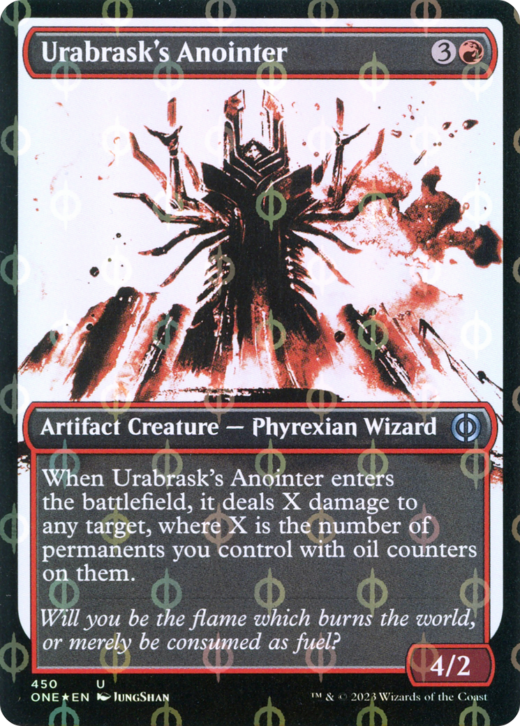 Urabrask's Anointer (Showcase Ichor Step-and-Compleat Foil) [Phyrexia: All Will Be One] | Enigma On Main