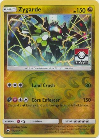 Zygarde (100/147) (League Promo) [Sun & Moon: Burning Shadows] | Enigma On Main