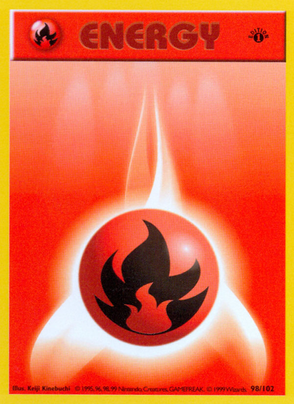 Fire Energy (98/102) (Shadowless) [Base Set 1st Edition] | Enigma On Main