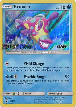 Bruxish (SM11) (Staff Prerelease Promo) [Sun & Moon: Black Star Promos] | Enigma On Main