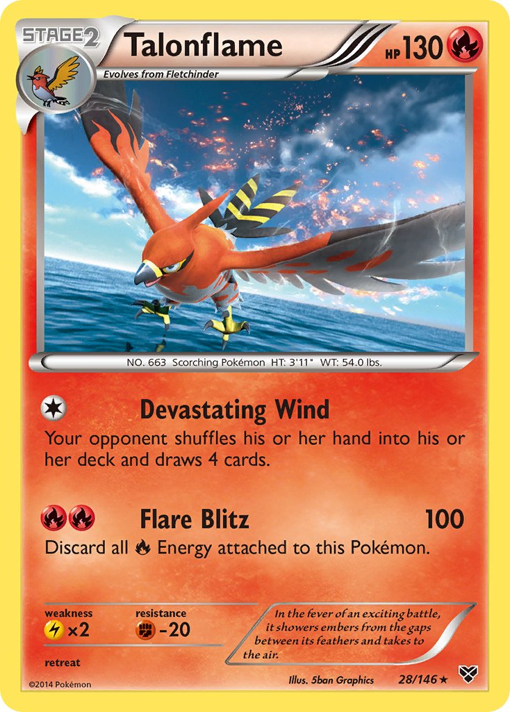 Talonflame (28/146) (Cosmos Holo) (Blister Exclusive) [XY: Base Set] | Enigma On Main