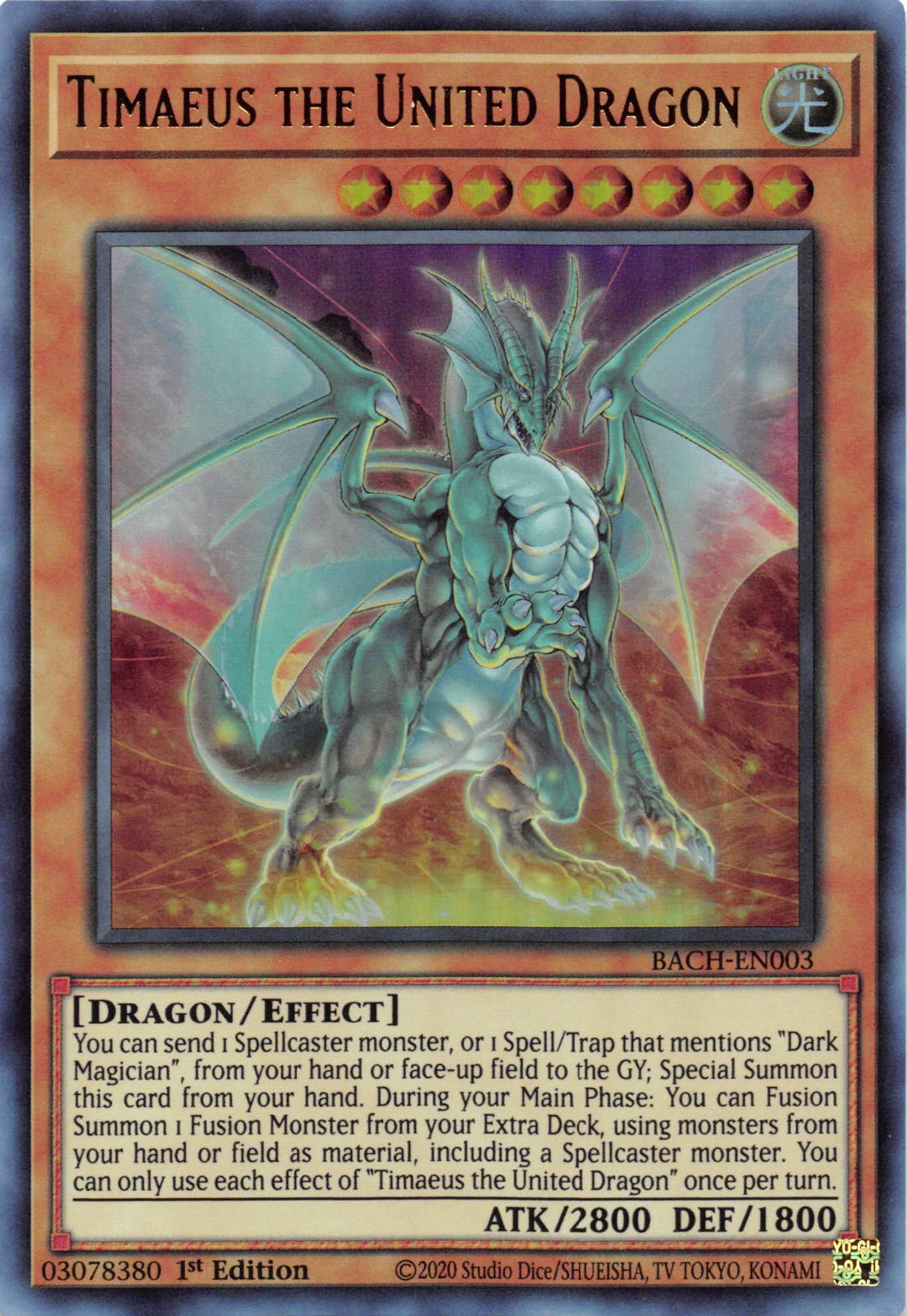 Timaeus the United Dragon [BACH-EN003] Ultra Rare | Enigma On Main