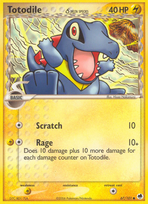 Totodile (67/101) (Delta Species) [EX: Dragon Frontiers] | Enigma On Main