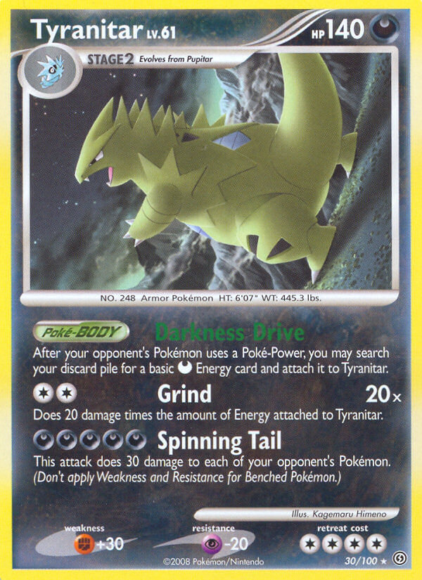 Tyranitar (30/100) (Theme Deck Exclusive) [Diamond & Pearl: Stormfront] | Enigma On Main