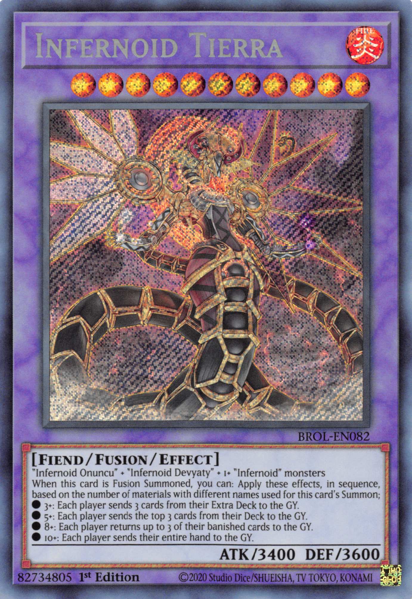 Infernoid Tierra [BROL-EN082] Secret Rare | Enigma On Main