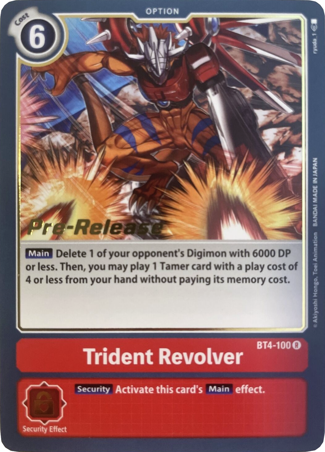 Trident Revolver [BT4-100] [Great Legend Pre-Release Promos] | Enigma On Main