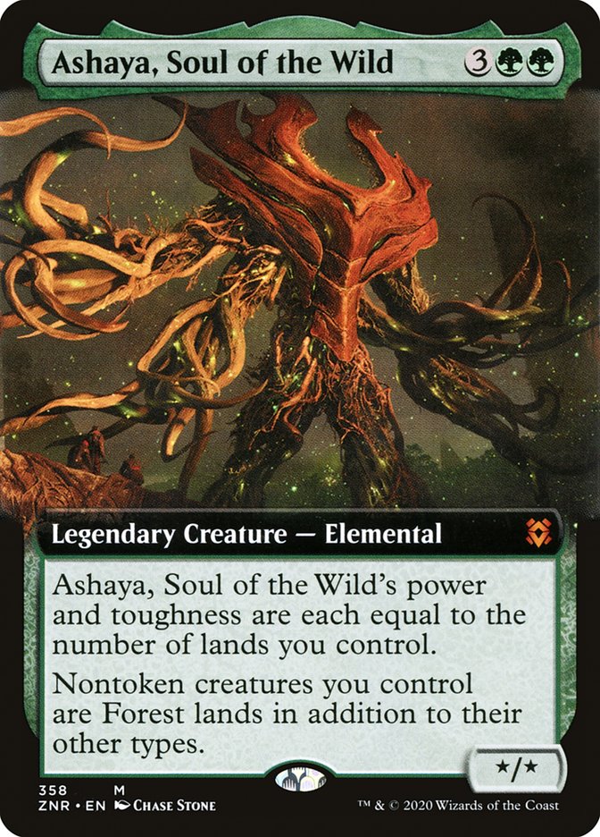 Ashaya, Soul of the Wild (Extended Art) [Zendikar Rising] | Enigma On Main